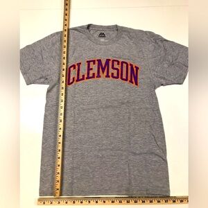 CLEMSON gray short sleeved tshirt, size women’s S.